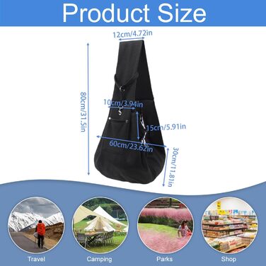 Сумка-переноска для собак до 10 кг, чорна. Регульована переноска для маленьких тварин, ідеальна для прогулянок та подорожей