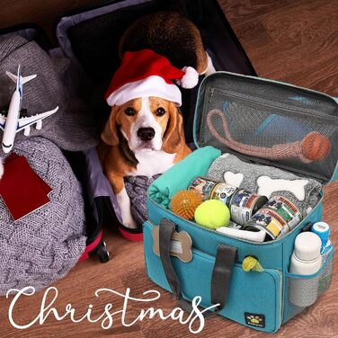 Універсальна переноска для тварин, ідеальна для подорожей та ночівель. Аксесуари для котів та собак з пеленальною сумкою та кількома кишенями (Океановий блакитний)