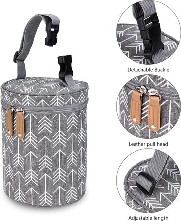 Сумка-органайзер для корму для собак K ERATISNIK – вихідна, для подорожей, кемпінгу, авто (сіра)