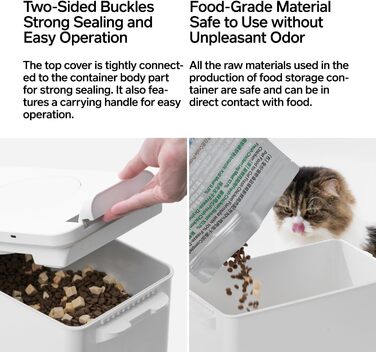 Контейнер для зберігання корму для тварин з вагами Pidan, 7.7 кг, вакуумний, для собак та котів