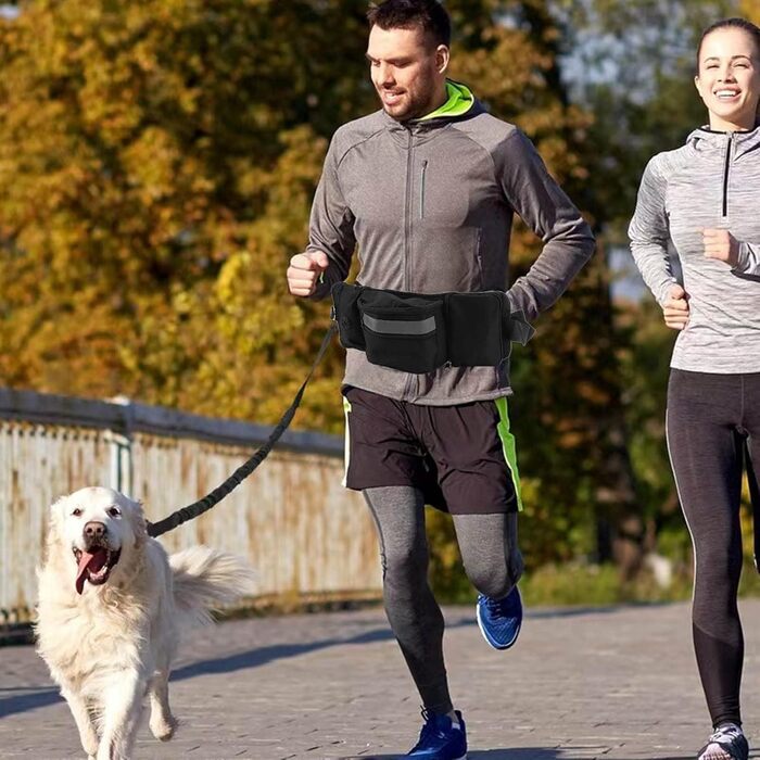 Сумка для корму для собак, поясна сумка, бананка для тренувань, чорна, поліестер, з кишенями для ласощів