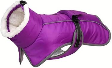Теплий зимовий одяг для собак: куртка, жилет, тепла сорочка для маленьких, середніх та великих собак (армійсько-зелений, фіолетовий)