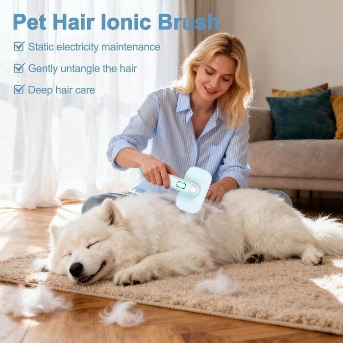 Щітка для догляду за шерстю собак та котів, масажна щітка для видалення ворсу та ковтунів | PetpetFriendly