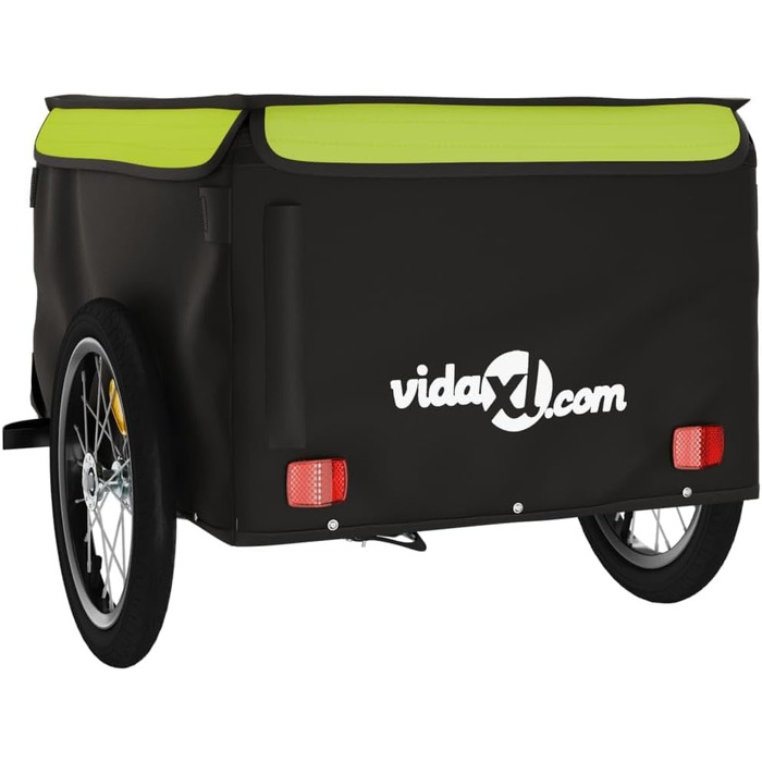 Причіп для велосипеда Gecheer, вантажний причіп, чорний пластиковий контейнер для перевезення вантажів, собак (124 x 62.5 x 52 см)