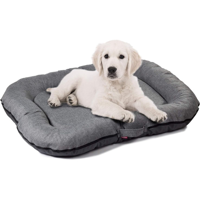 Водонепроникне лежанка для собак, лежанка-матрац з Codura, сіра, розмір M (80 x 65 см) | Для дому та вулиці | Лежанка для середніх собак