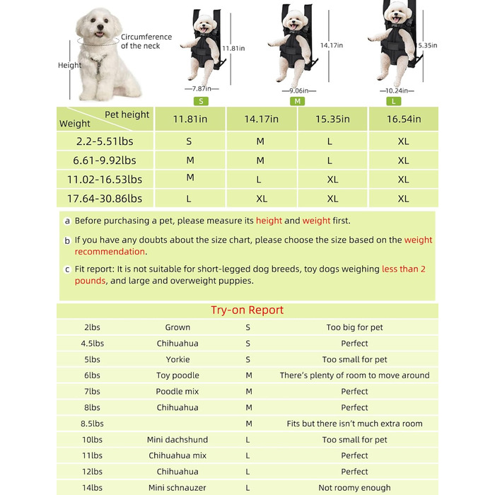 Рюкзак для тварин: переноска для собак та котів, регульована, чорний, L