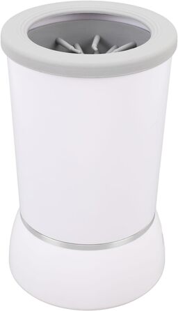 Автоматичний мийник лап для собак Asixxsix, портативний, акумуляторний, з м'якою силіконовою щіткою, для дому та подорожей, білий