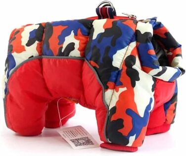 Зимова куртка для собак Geposterte, тепла водонепроникна куртка для собак, камуфляжний червоний, для великих та середніх собак, підходить для дому та вулиці