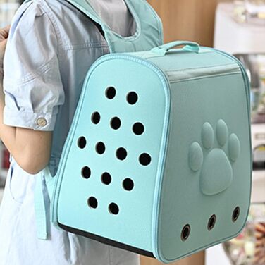 Трансформер для тварин: переноска-рюкзак для котів та маленьких собак (блакитна)