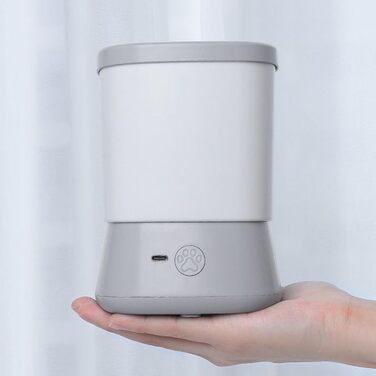 Келих для миття лап собак - мийка лап для собак, захист від бризок, 2 швидкості, аксесуари для миття, ідеально для подорожей, кемпінгу та походів (сірий)