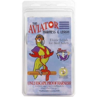 Шлейка Aviator для папуг XXL, чорна