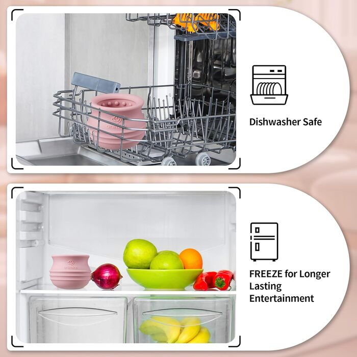 Іграшка-головоломка для собак з дозатором ласощів, інтерактивна, з силікону, BPA-free, рожева