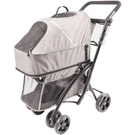 Візок для собак Laroy Group Hundebuggy Pet Buggy Deluxe сірий, 99 x 79 x 49 см, для собак з проблемами мобільності