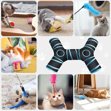 Набір іграшок для котів YUTUY: тунель, 39 шт., мишки та різноманітні іграшки для кошенят та котів