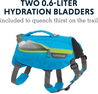 Рюкзак для собак Ruffwear Trinkrucksack, 600 мл, малі породи, регульований, блакитний (Singletrak Pack S)