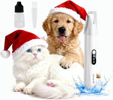 Триммер для собак з LED-підсвічуванням - набір для догляду за шерстю без шуму, з широкою 18 мм насадкою, бездротовий, для стрижки лап, очей, вух та мордочки