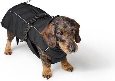 Накидка для такси HUNTER Paxson, чорний, водовідштовхуючий, з підкладкою, для маленьких собак з довгим тілом