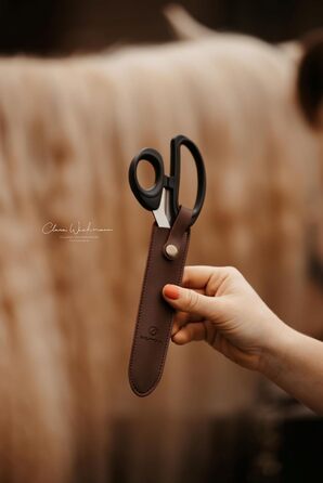 Набір ножиць для догляду за кіньми: ножиці для хвоста та гриви, з чохлом. Нержавіюча сталь, ергономічний дизайн, ідеально для догляду за хвостом та гривою.