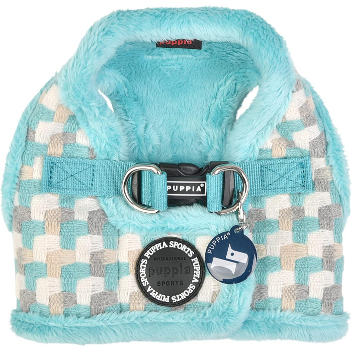 Шлея Puppia Arden Harness B для малих і середніх собак, регульована, комфортна, аква, розмір L