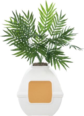 Квіткова кімната для кота Courtyard від Good Pet Stuff: закритий лоток з фільтром, легкий у догляді, біла береза