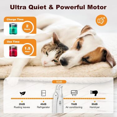 Машинка для стрижки собак Leise, 4 в 1: стрижка тіла, обрізка подушечок, догляд за очима та вухами. Ідеально для собак та котів. (2 в 1 комплект)