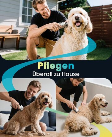 Машинка для стрижки собак з довгим та густим хутром Oneisall Profi Leise: професійна модель з нержавіючою сталею, для собак, котів та коней, час роботи до 4 годин