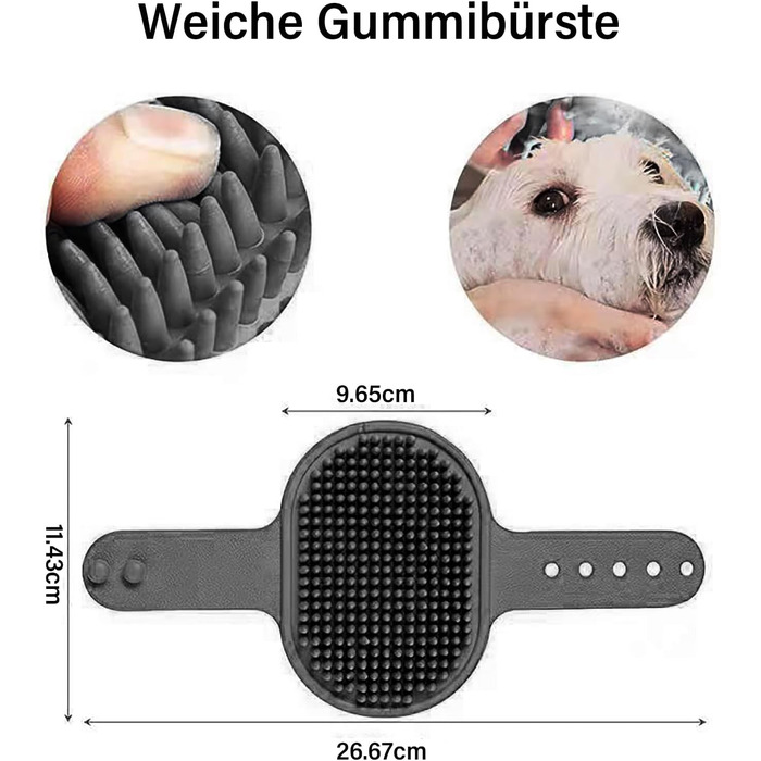 Очисник лап для собак | 3 рушники в комплекті | Очисник лап для собак | Аксесуари для собак середніх порід | Щітка для собак | Розмір M (Великий, Сірий)