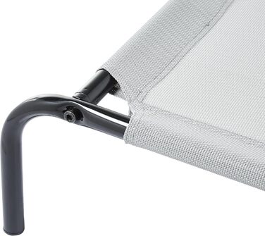Охолоджувальне підняте ліжко для собак Amazon Basics XL, сіре, 153x94x23 см