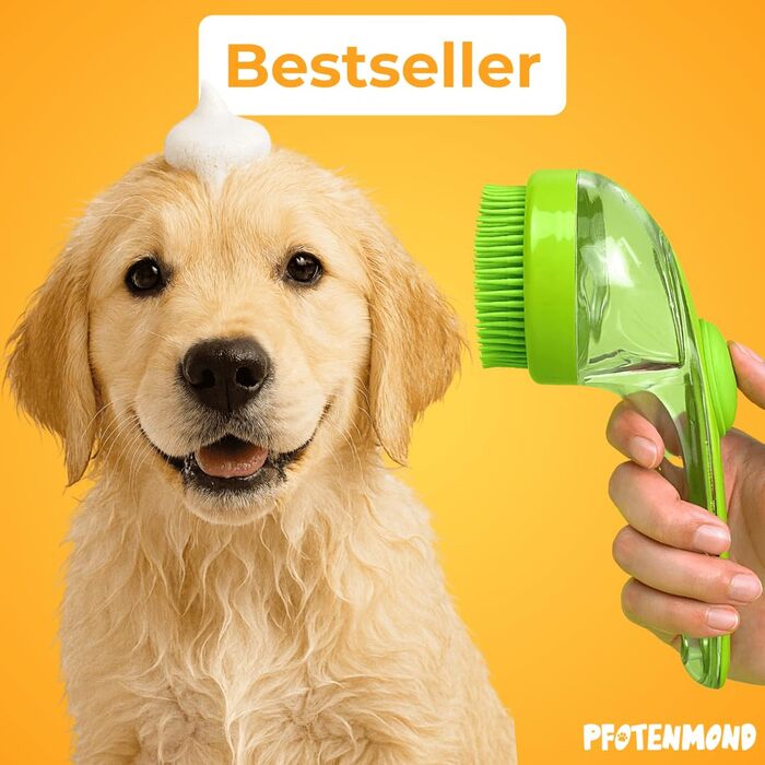 Щітка для грумінгу домашніх тварин Waschzauber з самоочищенням та масажем, рожева (для довгої та короткої шерсті)