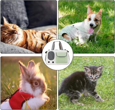 Зручна переноска для тварин: переноска для кота/собаки, складана, зелена