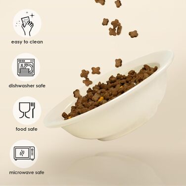 Підвищений годівниця для котів, керамічна миска для котів на металевій підставці, антиковзаюча, без витоку, для дому