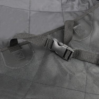 Автомобільний аксесуар для собак Todeco: зручний, миючий, знімний автокрісло для великих та середніх собак з фіксатором, кишенями та водонепроникним покриттям (чорний)