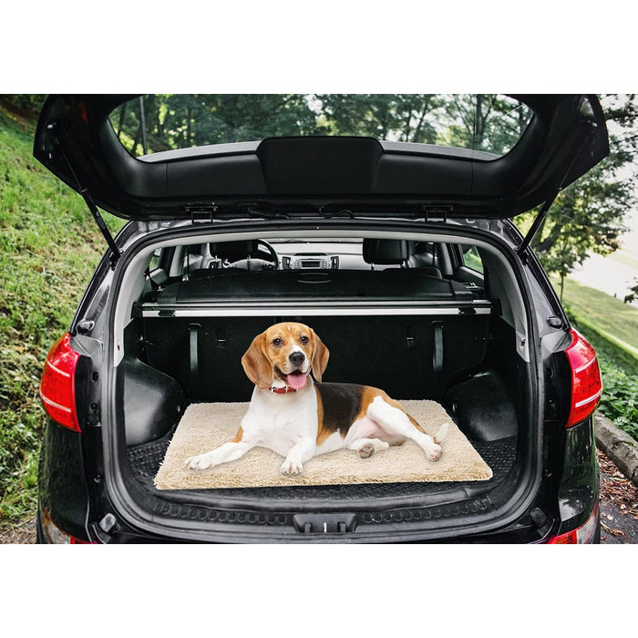 М'яка ковдра для собак та котів, флісова, миюча, 100 x 120 см (Бежева, XL)