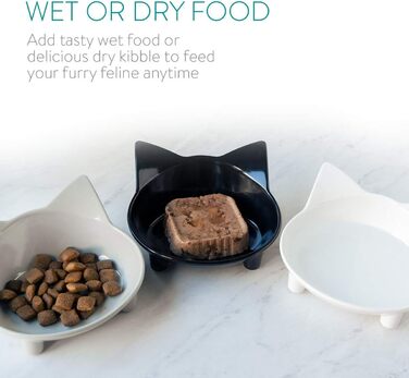 Набір мисок для котів Navaris (3 шт.) - антиковзаючі, 210 мл, для води та корму, миється в посудомийній машині