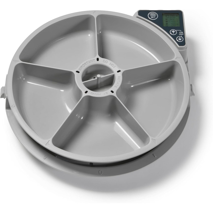 Автоматичний годівниця для котів та маленьких собак Cat Mate C500 з таймером, 5 мисок, сіра