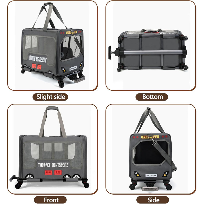 Дитяча коляска для тварин Galatée, сумка-переноска для собак та котів, складана переноска для подорожей, кемпінгу (червона)