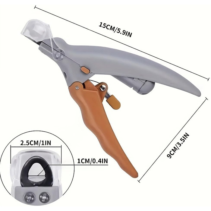 Професійний триммер для кігтів Pawthentic Krallenschneider з LED-підсвічуванням та лупою (2 шт.)