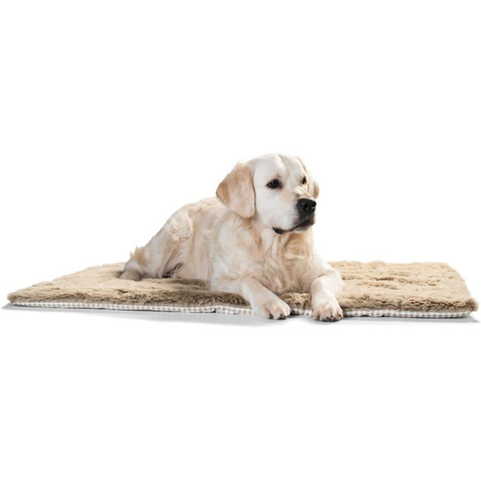 Теплий плед для собак HUNTER ASTANA, коричневий, в клітинку, для лежанки, 30°C, легко миється