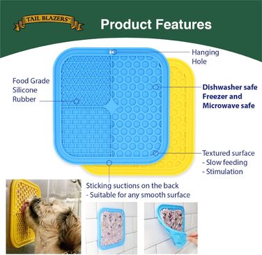 Килимок для собак Lickpal 5-в-1: проти нудьги, з присосками, шпателем та щіткою, рецепти, для ласощів