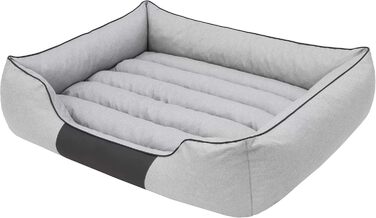 Крісло-ліжко для собак XL 85x65 см, м'яке, сіре (також розміри XXL 110x90 см)