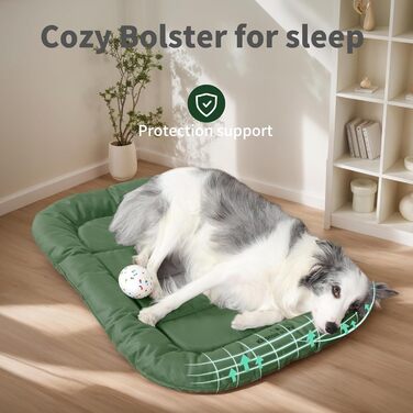 Килимок для собак Khonsu з роликом для шиї, водонепроникний, міцний, великий (до 27 кг), зелений