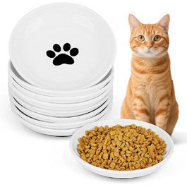 Керамічні миски для котячого корму – 8 шт. для вологого корму, неслизький, миється в посудомийній машині, для котів та кошенят