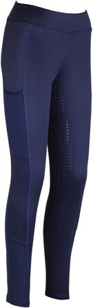 Лазура - Ріддінг (спортивні) штани для жінок та дівчаток Emilia | Повний силіконовий наповнювач | Ріддінг з 2 кишенями для телефону | 5 кольорів | Розміри 116-176 та 34-46 (116, Нічний блакитний)