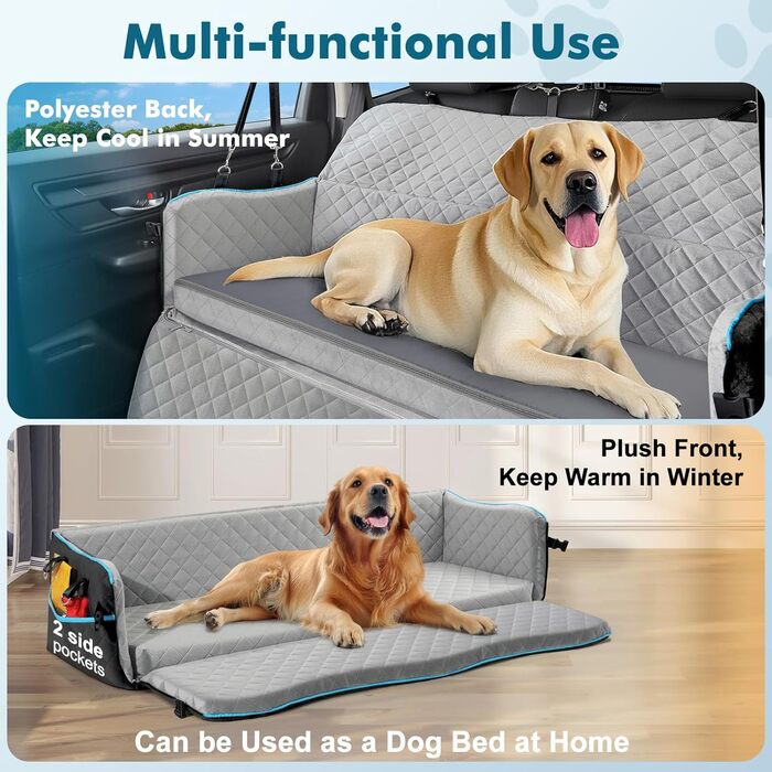 Автокрісло для собак - переноска для маленьких собак до 20 кг з ременем безпеки, чорно-сіре, для подорожей