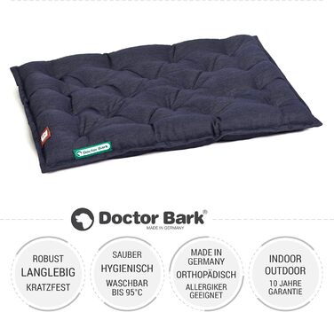 Ортопедична лежанка для собак Doctor Bark Urban - 80x60 см, Королівський блакитний, Made in Germany