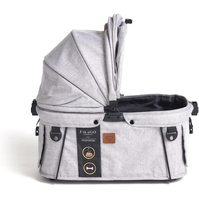 FIKAGO Сумка-переноска для собак та котів Sway – стильна, безпечна та складана переноска для тварин (Сірий Хаскі)