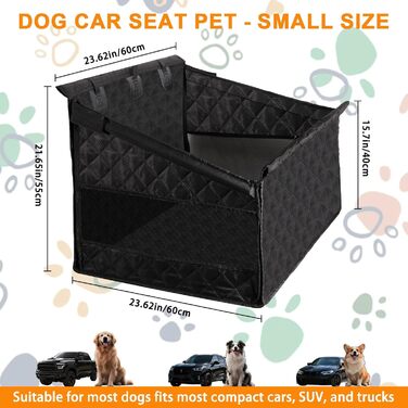 Підвищення для собак у машину: зручне крісло-підвищення для великих та середніх собак, чорний колір