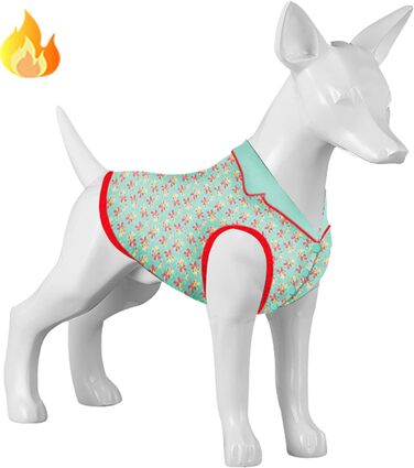 LovinPet светр для цуценят XS, м’який бавовняний одяг для собак, вінтажний принт, теплий светр для маленьких порід