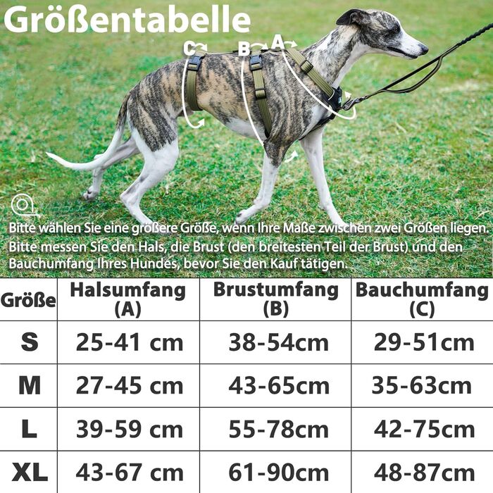 Шлейка для собак Paworld, анти-тяга, шлейка від паніки, анти-вислизання, регульована, дихаюча жилетка для собак маленьких, середніх та великих розмірів (XL) Extra Large (упаковка 1), колір: зелений