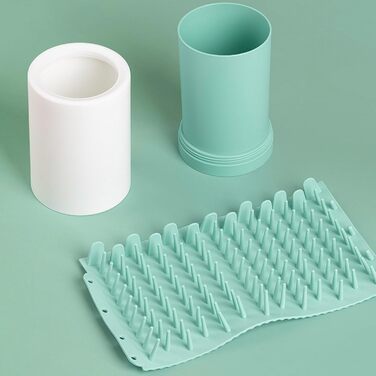 Очисник лап для собак - мийка лап для домашніх тварин, без розливання, для брудних собак, мийка лап, миюча щітка для собак, для маленьких, середніх та великих тварин, зелений (Small)